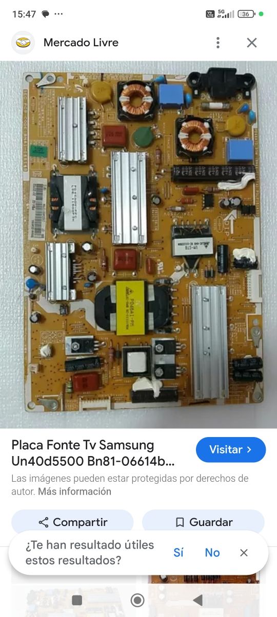 Placa base de televisor Samsung