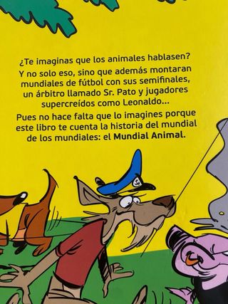 Libro de lectura infantil EL MUNDIAL MAS ANIMAL