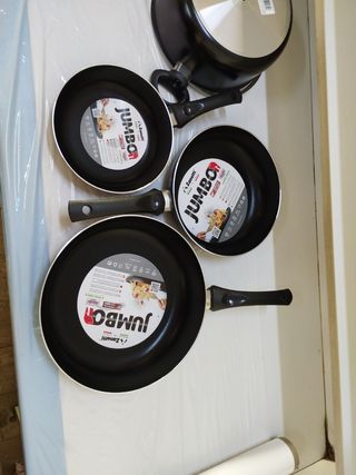 12 pezzi casseruole padelle coperchi