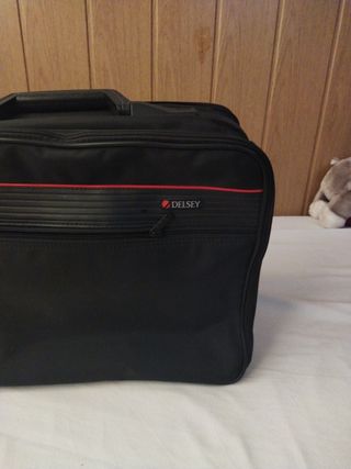 Maleta de viaje,portafolios y ordenador.