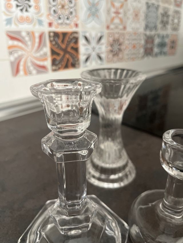 set di candelieri e portacandele