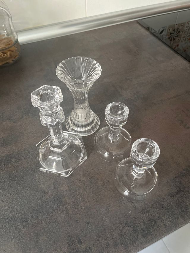 conjunto de castiçais e castiçais