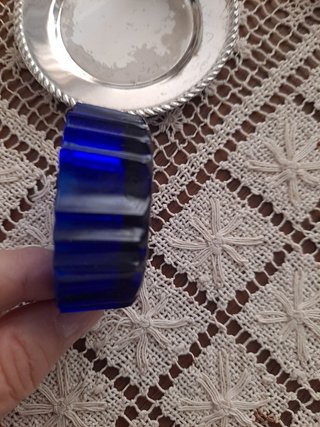 Porta Sale con piattino in Silver Plate