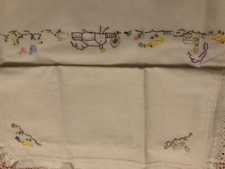 Lenzuoline x carrozzina o next ricamato a mano