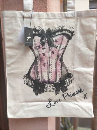 Bolsa corsé retro tote bag NUEVA