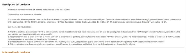 YIWENTE HDMI 2.1 Ultra HD 8K Alta Velocidad 48Gbps