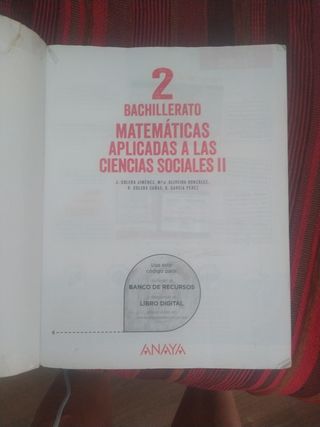 Matemáticas aplicadas a las Ciencias II