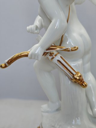 Putto Ginori Con Decori In Oro zecchino