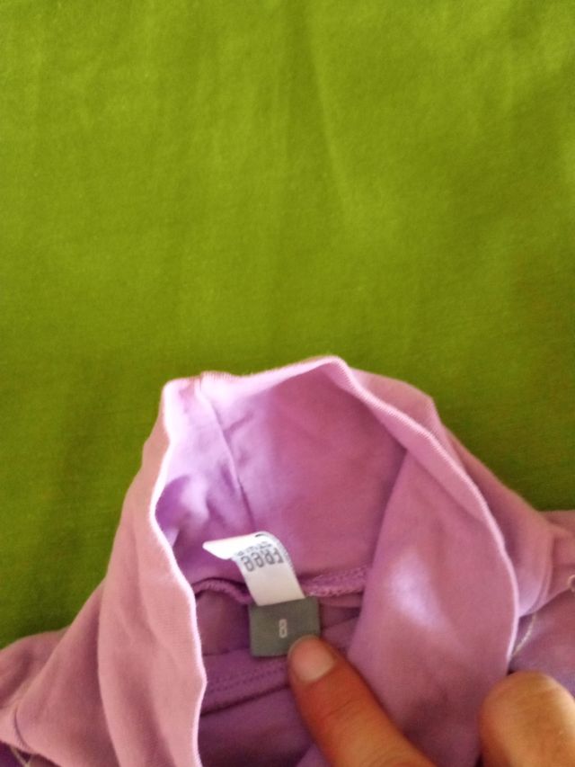 Lote3 camisetas cuello alto niña t 7 10eu/8