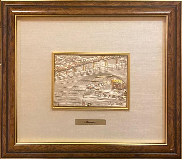 QUADRO"Marina"bassorilievoCAPITANELLI Argento925