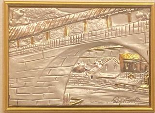 QUADRO"Marina"bassorilievoCAPITANELLI Argento925