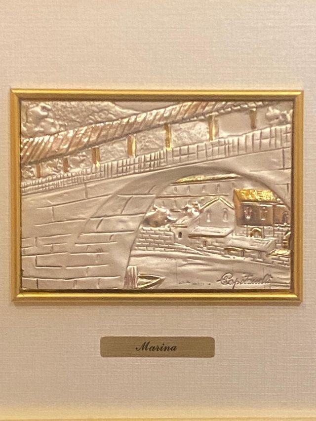 QUADRO"Marina"bassorilievoCAPITANELLI Argento925