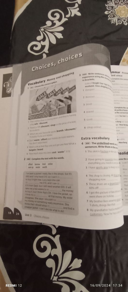 Libro de inglés woorkbok mosaic 3 eso