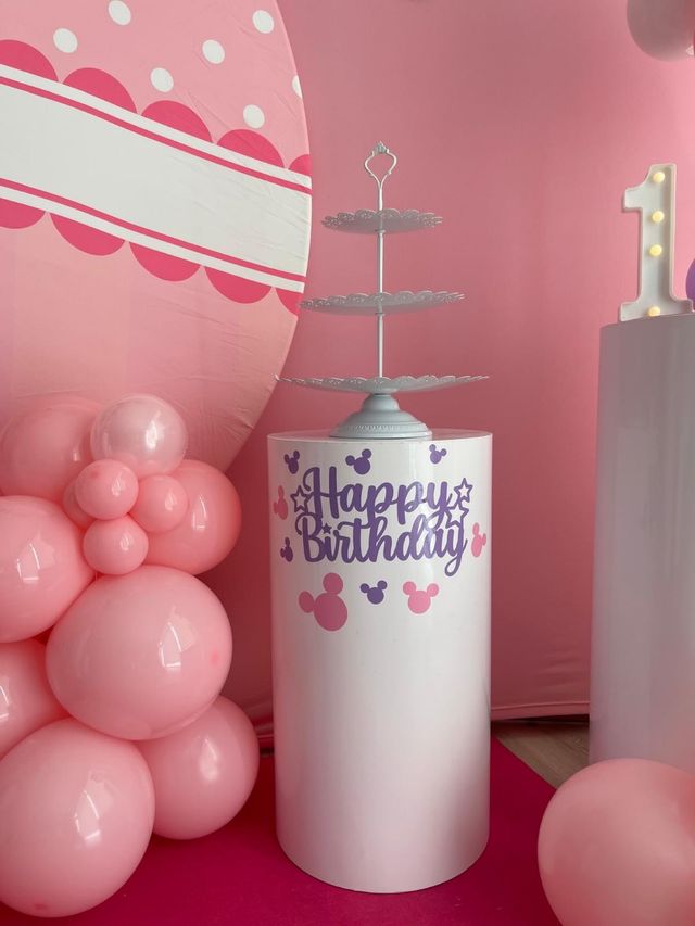 Decoracion globos Minnie bebe