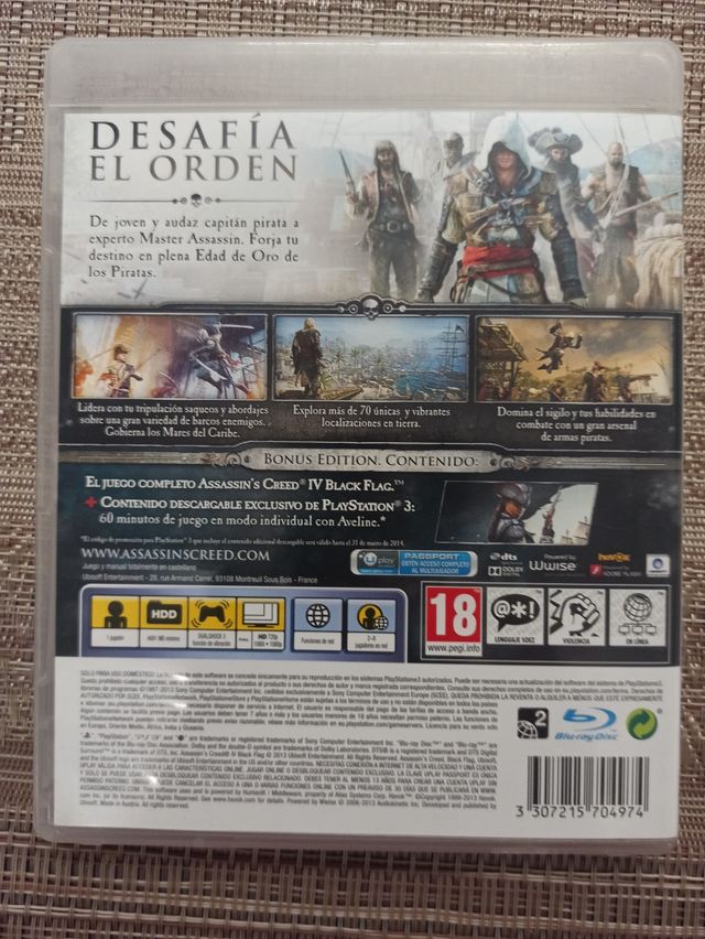 Juego ps3 Assassins Creed black flag
