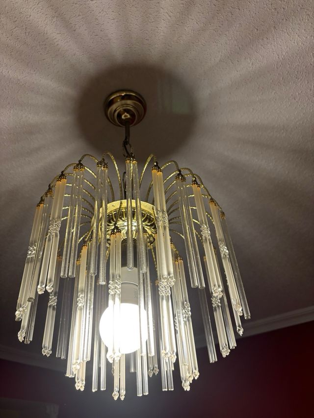 Lámpara de techo cristal vintage