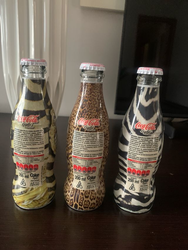 Bottiglie coca cola Roberto Cavalli