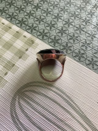 Anillo plata y ónix