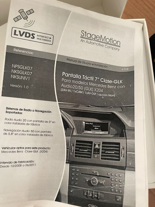 Pantalla ORIGINAL A ESTRENAR mercedes benz GLK