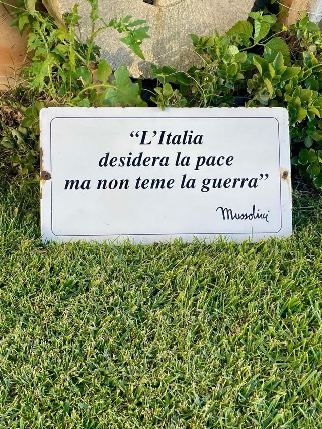 Targa smaltata vintage