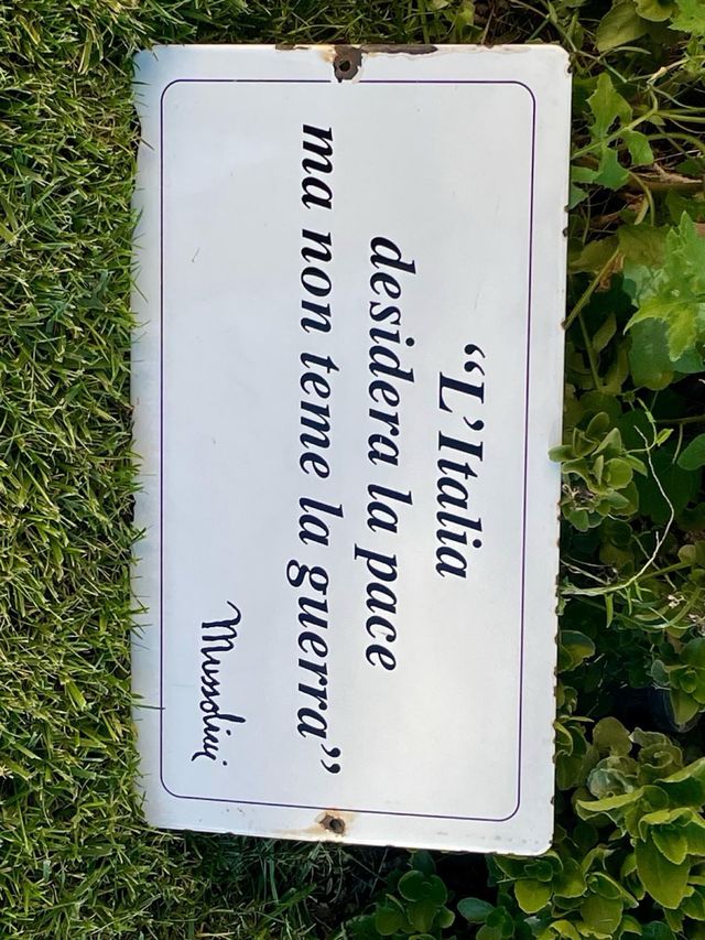 Targa smaltata vintage