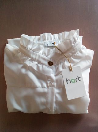 Camisa blanca plumeti cuello y puños