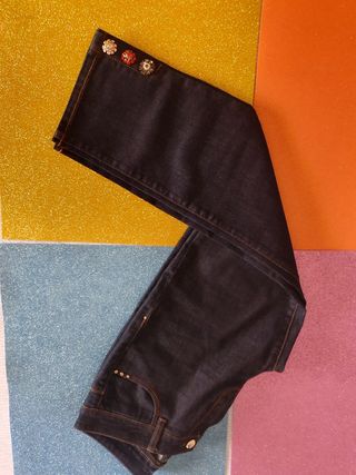 👖jeans Cropped Gaudí con bottoni gioiel