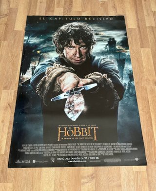 Cartel original cine Hobbit cartelera