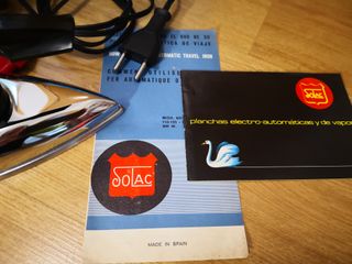 PLANCHA DE VIAJE SOLAC AÑOS 70