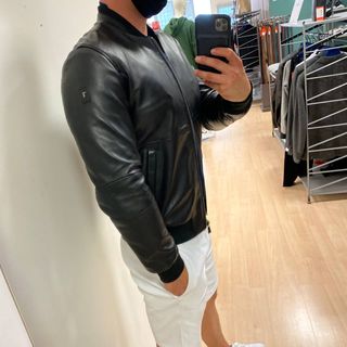 chaqueta de cuero de los hombres Trussardi