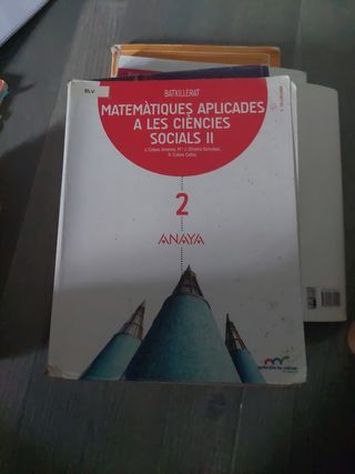 Libro matemáticas sociales 2 bachiller