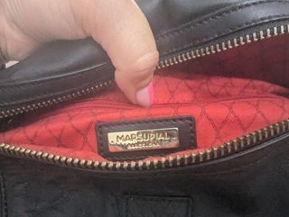 Riñonera piel negra Marsupial 