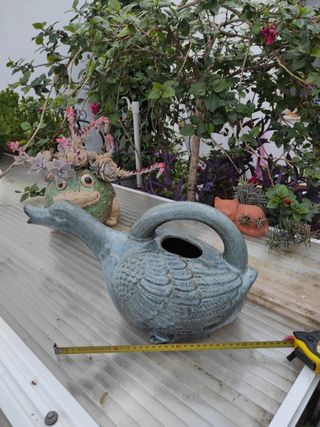 Maceta, regadera, decoración jardín , florero