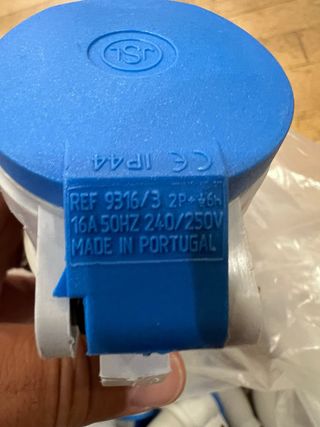 Lote 49 Fichas fêmea 3 polos Tomada 16A 2P+T 9316