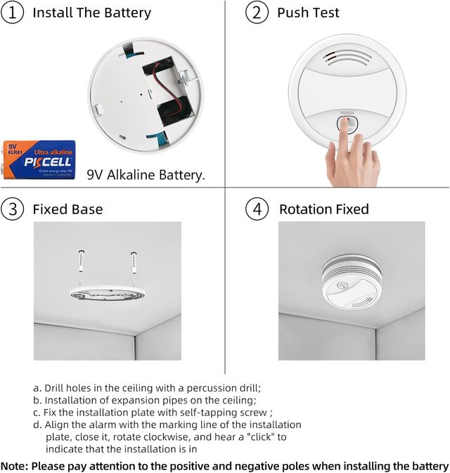 3pcs Detector de Fumo, Detector de Incêndio+Sensor