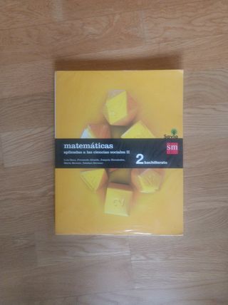 Libro matemáticas 2º Bachillerato 