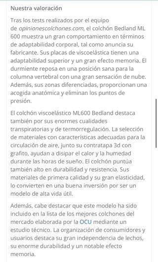 Colchon alta gama ML600 bedland