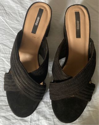 sandalias mustang negras