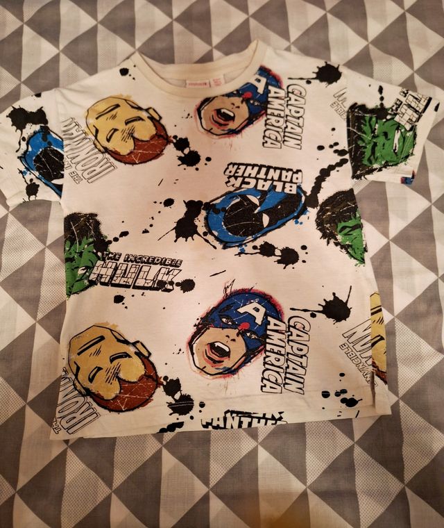 Camiseta marvel niño manga corta
