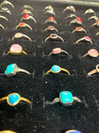 Lote 100 anillos Plata 925mm