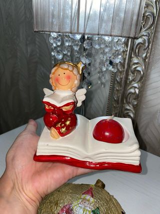 Lotto decorazioni natalizie Angelo Portacandela