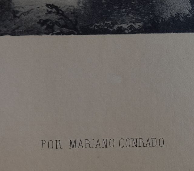 Reproducción litográfica enmarcada.