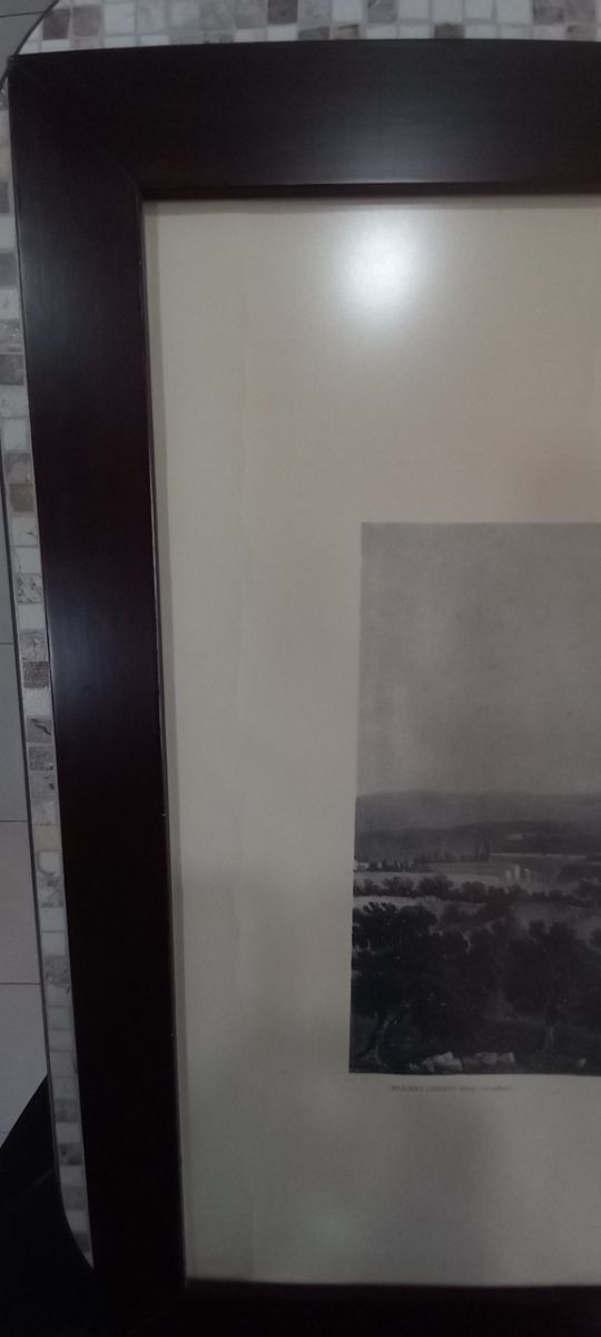 Reproducción litográfica enmarcada.