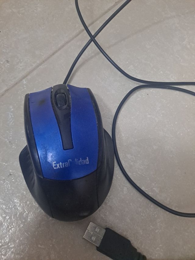 Raton ergonomico azul