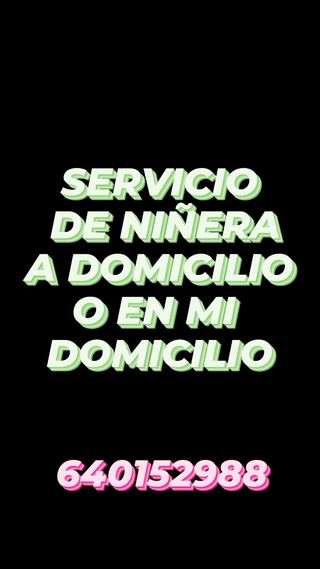 Niñera a domicilio 10€/h