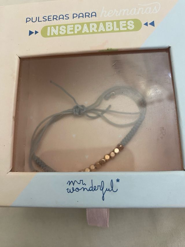 Pulsera Mr Wonderful Nailon cobre bañada oro rosa