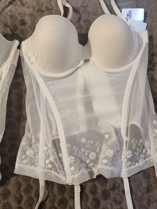 Corpiño vestido novia 95B Corpiño blanco 90B