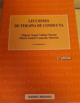Libro Terapia de Conducta UNED