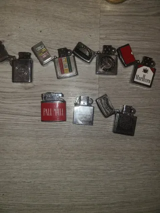 Pack de 5 Zippos antiguos originales.