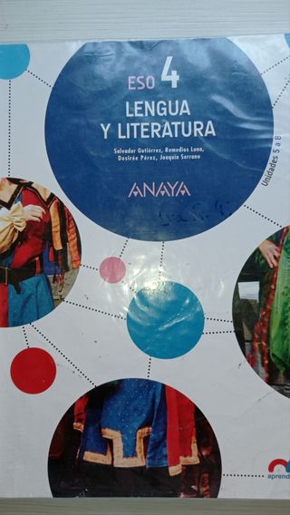 Libro Lengua y literatura 4 ESO Anaya 